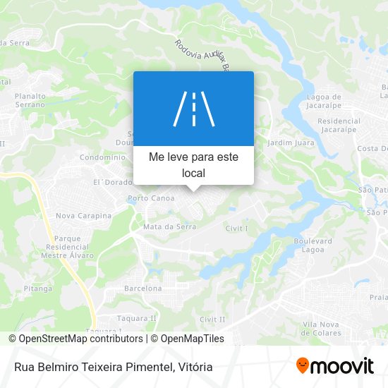 Rua Belmiro Teixeira Pimentel mapa