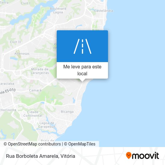 Rua Borboleta Amarela mapa