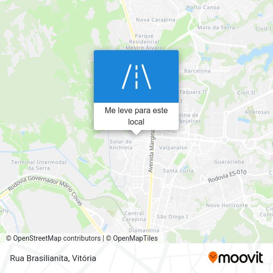 Rua Brasilianita mapa