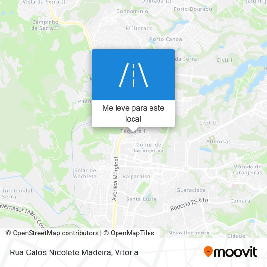 Rua Calos Nicolete Madeira mapa