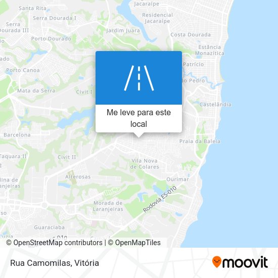 Rua Camomilas mapa