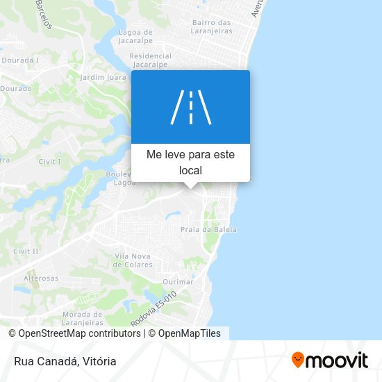 Rua Canadá mapa
