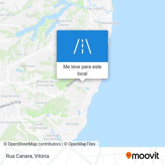Rua Canara mapa