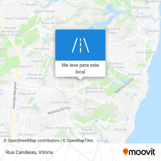 Rua Candeias mapa