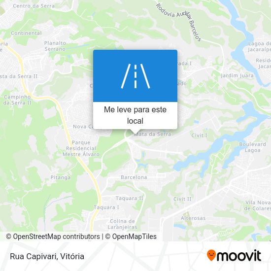 Rua Capivari mapa