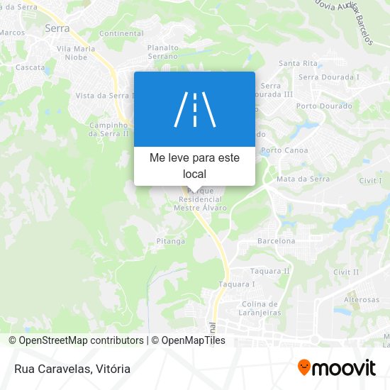 Rua Caravelas mapa