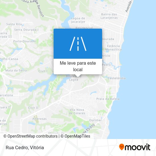Rua Cedro mapa