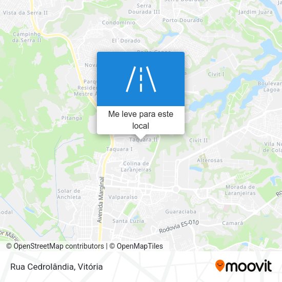 Rua Cedrolândia mapa