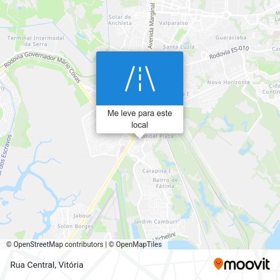 Rua Central mapa