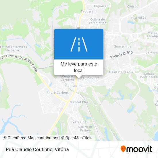 Rua Cláudio Coutinho mapa