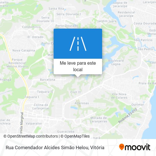 Rua Comendador Alcides Simão Helou mapa