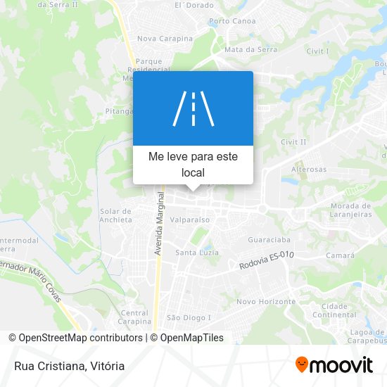 Rua Cristiana mapa