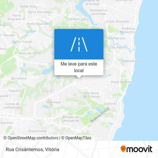 Rua Crisântemos mapa