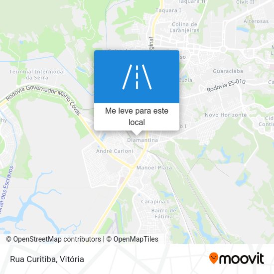 Rua Curitiba mapa