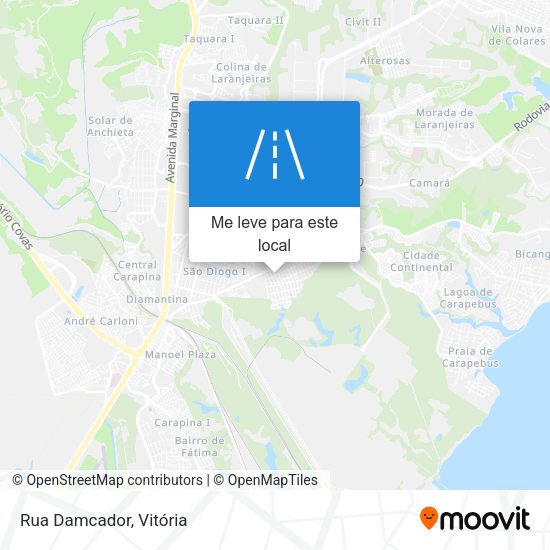 Rua Damcador mapa