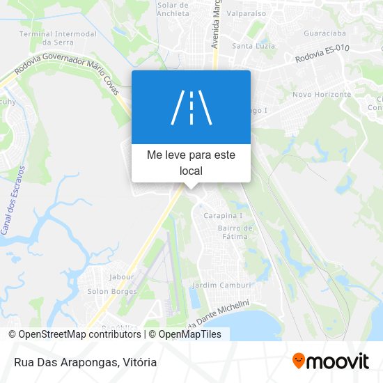 Rua Das Arapongas mapa