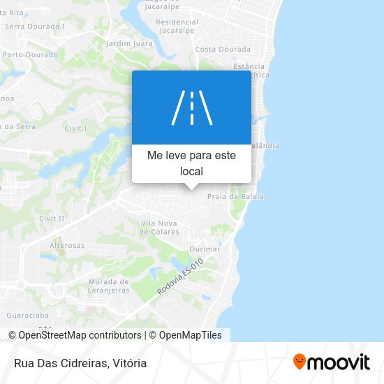 Rua Das Cidreiras mapa