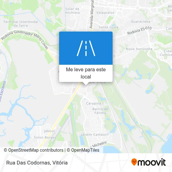 Rua Das Codornas mapa