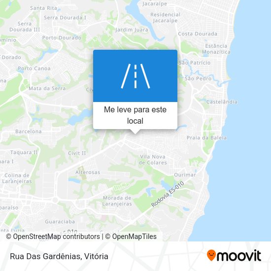 Rua Das Gardênias mapa