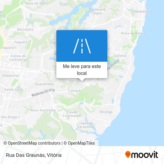 Rua Das Graunás mapa