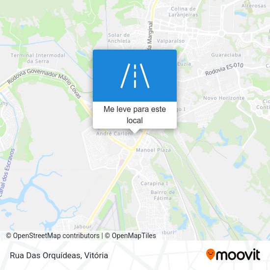 Rua Das Orquídeas mapa