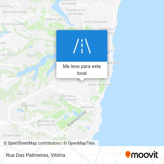 Rua Das Palmeiras mapa