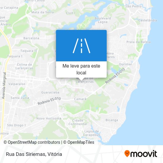 Rua Das Siriemas mapa