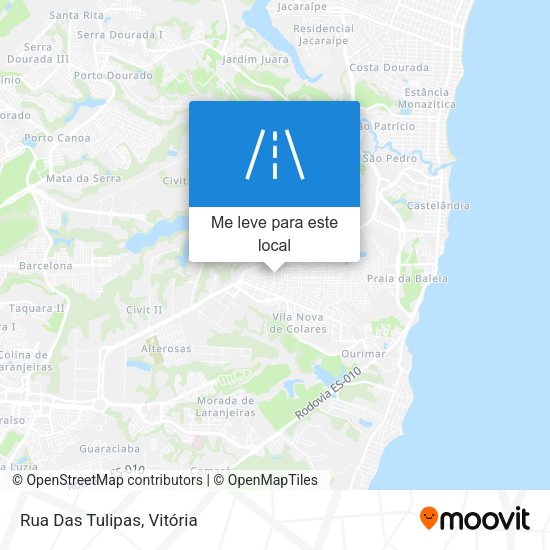 Rua Das Tulipas mapa