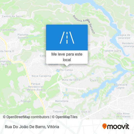 Rua Do João De Barro mapa