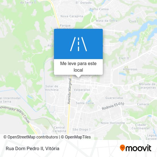 Rua Dom Pedro II mapa