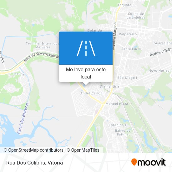 Rua Dos Colibris mapa