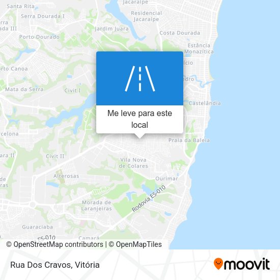 Rua Dos Cravos mapa