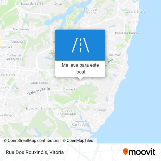 Rua Dos Rouxinóis mapa