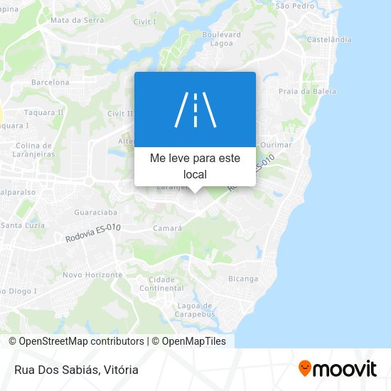 Rua Dos Sabiás mapa