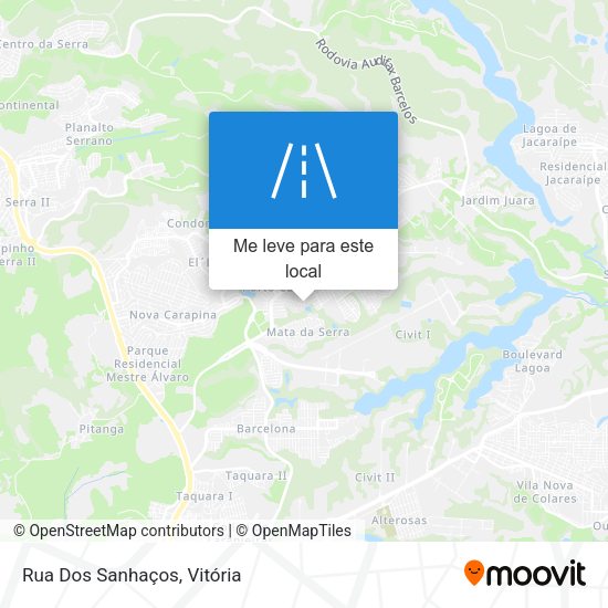 Rua Dos Sanhaços mapa