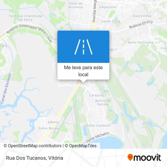 Rua Dos Tucanos mapa
