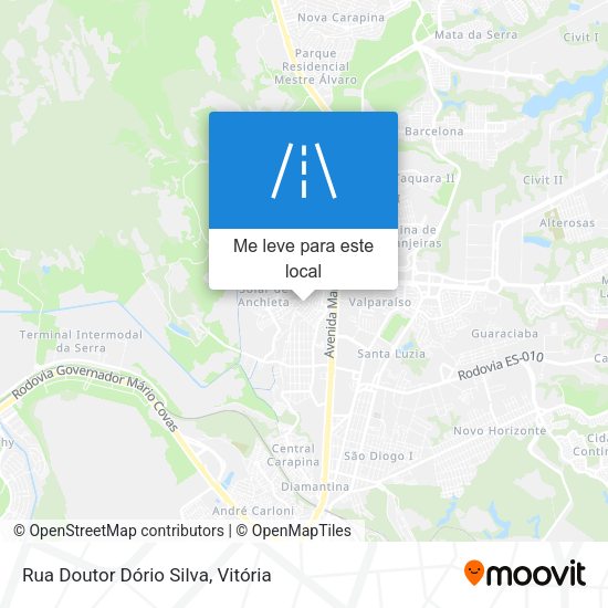 Rua Doutor Dório Silva mapa