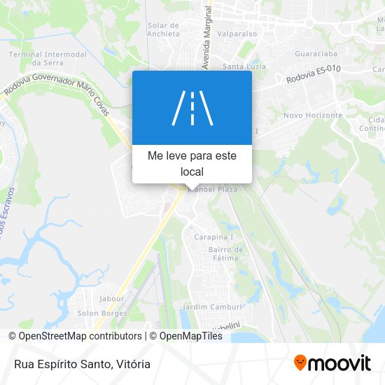 Rua Espírito Santo mapa