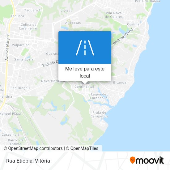Rua Etiópia mapa