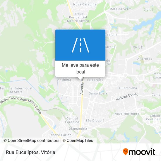 Rua Eucalíptos mapa
