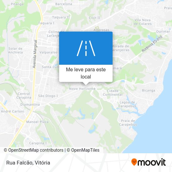 Rua Falcão mapa