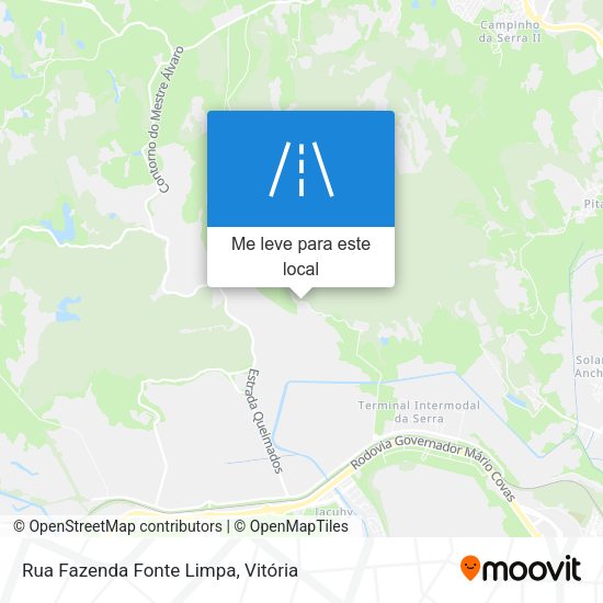 Rua Fazenda Fonte Limpa mapa