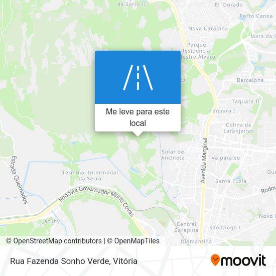 Rua Fazenda Sonho Verde mapa
