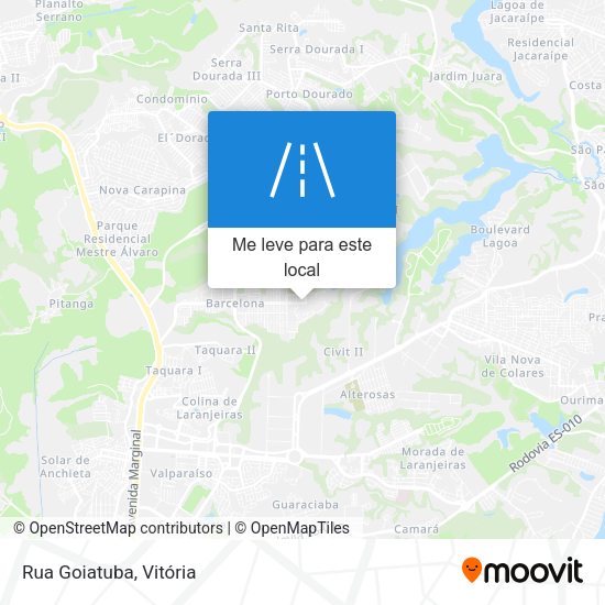 Rua Goiatuba mapa