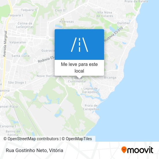 Rua Gostinho Neto mapa