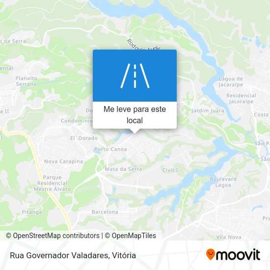 Rua Governador Valadares mapa