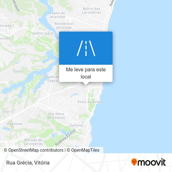 Rua Grécia mapa