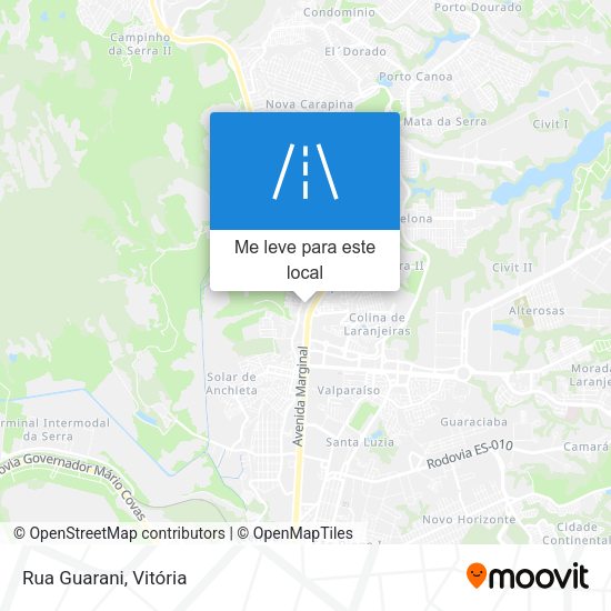 Rua Guarani mapa