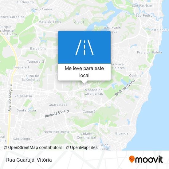 Rua Guarujá mapa