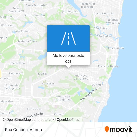 Rua Guaúna mapa